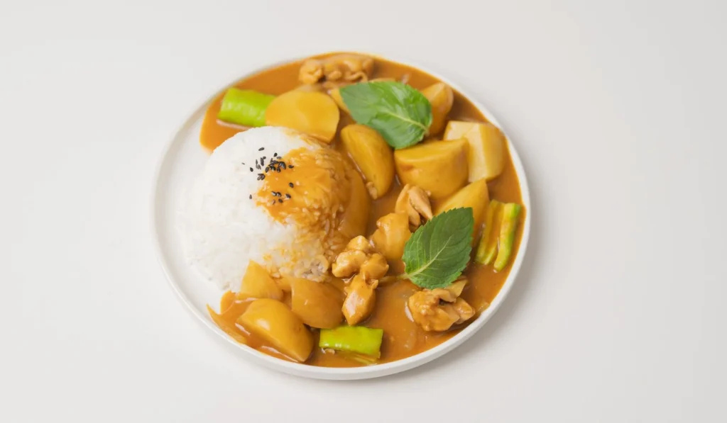 野菜とチキンがたっぷり入った札幌スープカレー